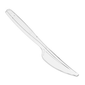 Coltello di plastica PS Riutilizzabile Trasparente 18cm (50 Pezzi)