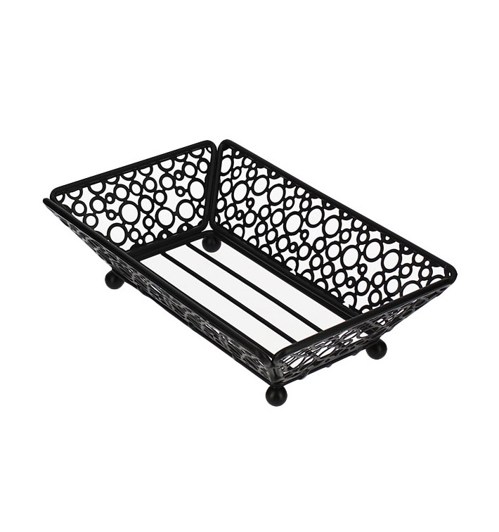 Cesto Rettangolare Acciaio Nero 210x140x65mm (1 Pezzi) Cesto Rettangolare Acciaio Nero 210x140x65mm (1 Pezzi)