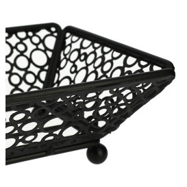 Cesto Rettangolare Acciaio Nero 210x140x65mm (1 Pezzi)