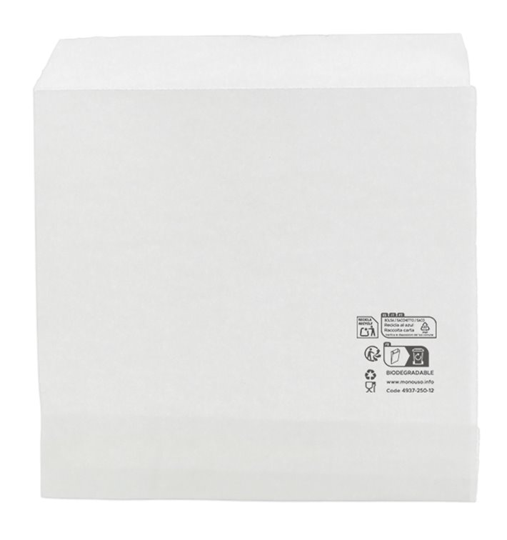 Sacchetto di Carta Antigrasso 15x15cm (250 Pezzi) Sacchetto di Carta Antigrasso 15x15cm (250 Pezzi)