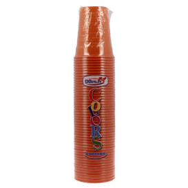 Bicchiere di Plastica PS Arancione 200ml Ø7cm (50 Pezzi)