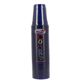 Bicchiere di Plastica PS Blu Scuro 200ml Ø7cm (50 Pezzi)