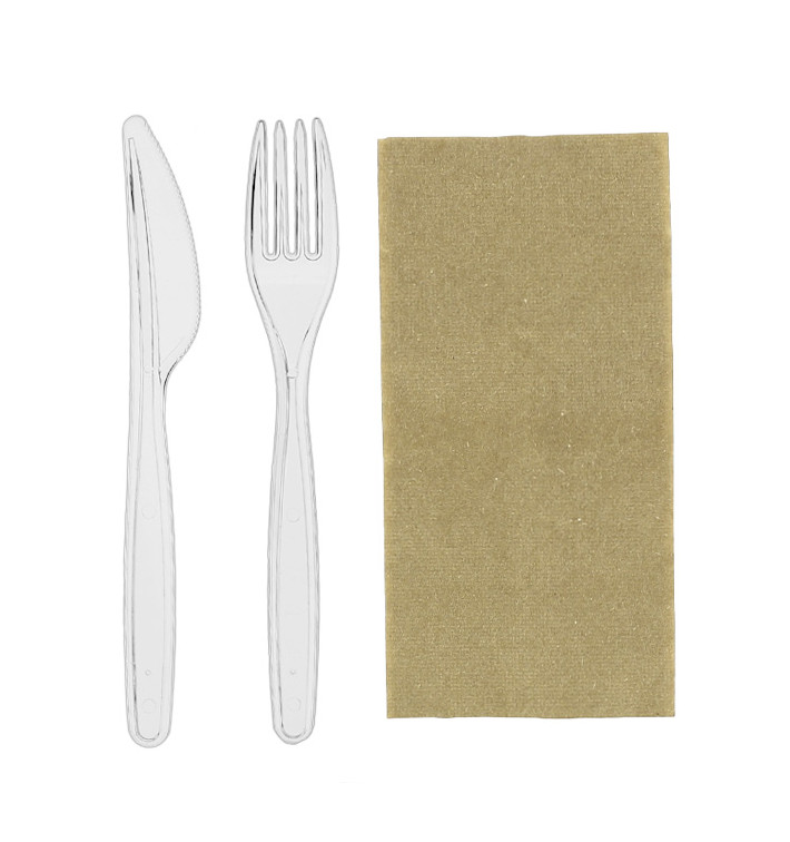 Set Posate Riutilizzabili PS 2 pezzi + Tovagliolo (25 Pezzi) Set Posate Riutilizzabili PS 2 pezzi + Tovagliolo (25 Pezzi)
