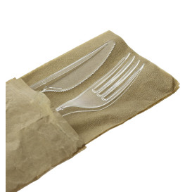 Set Posate Riutilizzabili PS 2 pezzi + Tovagliolo (25 Pezzi)