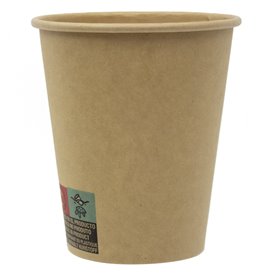 Bicchiere Carta 9 Oz/280ml Kraft-Kraft Ø8,1cm (50 Pezzi)