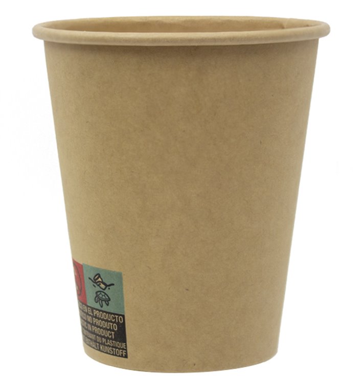 Bicchiere Carta 9 Oz/280ml Kraft-Kraft Ø8,1cm (50 Pezzi) Bicchiere Carta 9 Oz/280ml Kraft-Kraft Ø8,1cm (50 Pezzi)