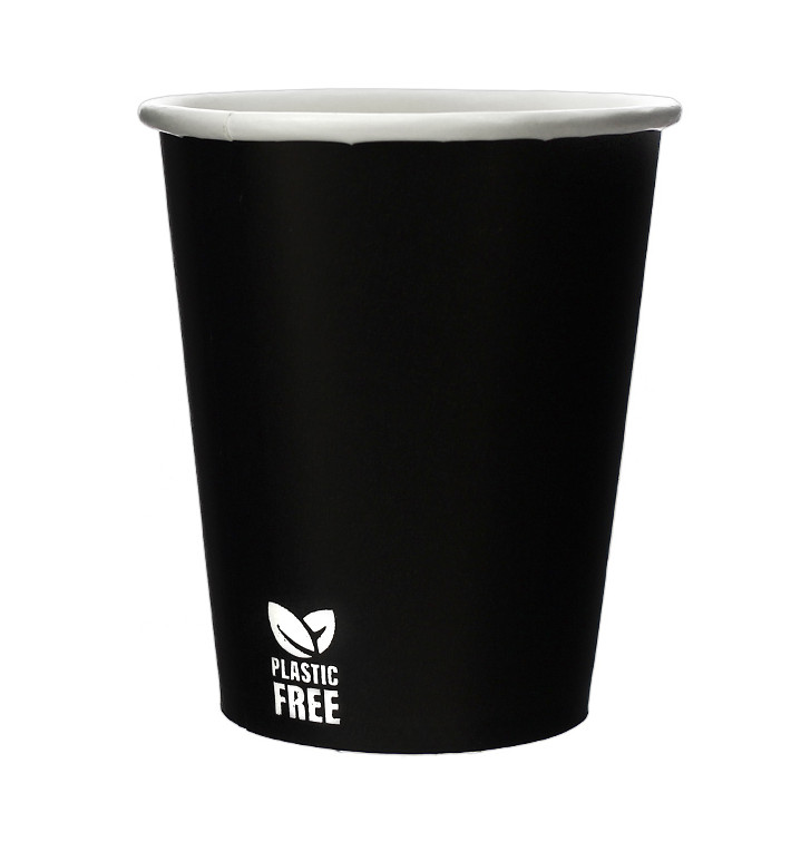 Bicchiere di Carta Senza Plastica 7 Oz/210ml Nero Ø7,0cm (50 Pezzi) Bicchiere di Carta Senza Plastica 7 Oz/210ml Nero Ø7,0cm (50 Pezzi)