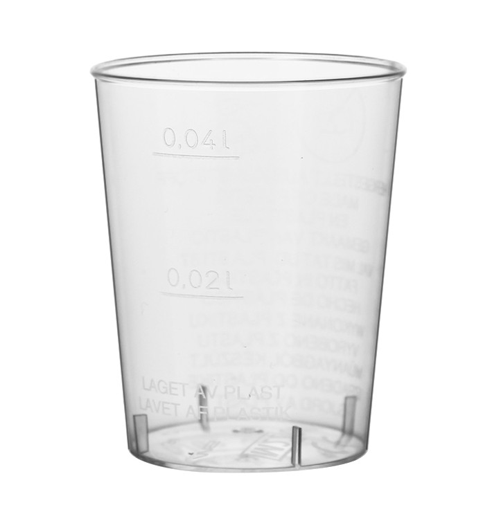 Bicchiere di Plastica Rigida Trasparente PS 40 ml (50 Pezzi) Bicchiere di Plastica Rigida Trasparente PS 40 ml (50 Pezzi)