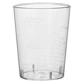 Bicchiere di Plastica Rigida Trasparente PS 40 ml (2000 Pezzi)