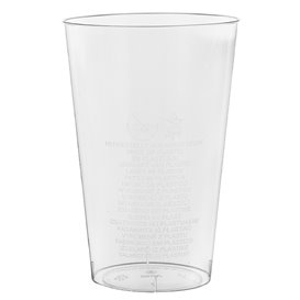Bicchiere di Plastica Rigida Trasparente PS 400 ml (50 Pezzi)