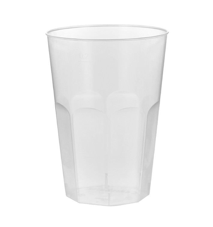Bicchiere Plastica "Deco" PP Trasparente 200 ml (500 Pezzi) Bicchiere Plastica "Deco" PP Trasparente 200 ml (500 Pezzi)