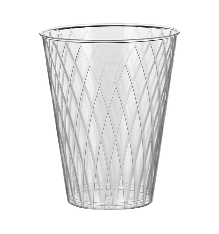 Bicchiere di Plastica Rigida Rombi PS 200 ml (50 Pezzi) Bicchiere di Plastica Rigida Rombi PS 200 ml (50 Pezzi)