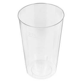 Bicchiere di Plastica Rigida Trasparente PS 300 ml  (25 Pezzi)