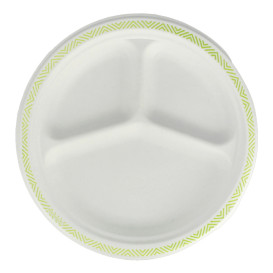 Piatto di Carta Chinet Flavour a 3 Scomparti 260mm  (540 Pezzi)