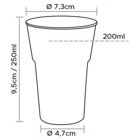 Bicchiere riutilizzabile PS "Diamant" Cristal 250ml Ø7,3cm (1.000 Pezzi)