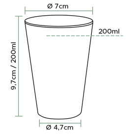 Bicchiere Plastica "Ribbed" PS Trasparente 200 ml (1.000 Pezzi)
