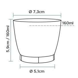 Bicchiere di Plastica Rigida PS 160 ml (500 Pezzi)