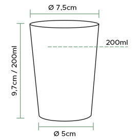 Bicchiere di Plastica Trasparente 200 ml (1000 Pezzi)