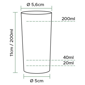 Bicchiere di Plastica Rigida Whisky PS 200 ml (10 Pezzi)