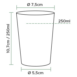 Bicchiere di Plastica Trasparente 250 ml (50 Pezzi)