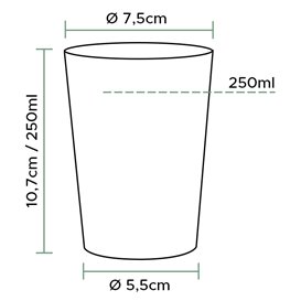 Bicchiere di Plastica Trasparente 250 ml (1000 Pezzi)