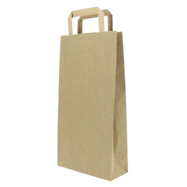 Sacchetti per bottiglie Carta kraft 19+8x37cm (50 Pezzi)