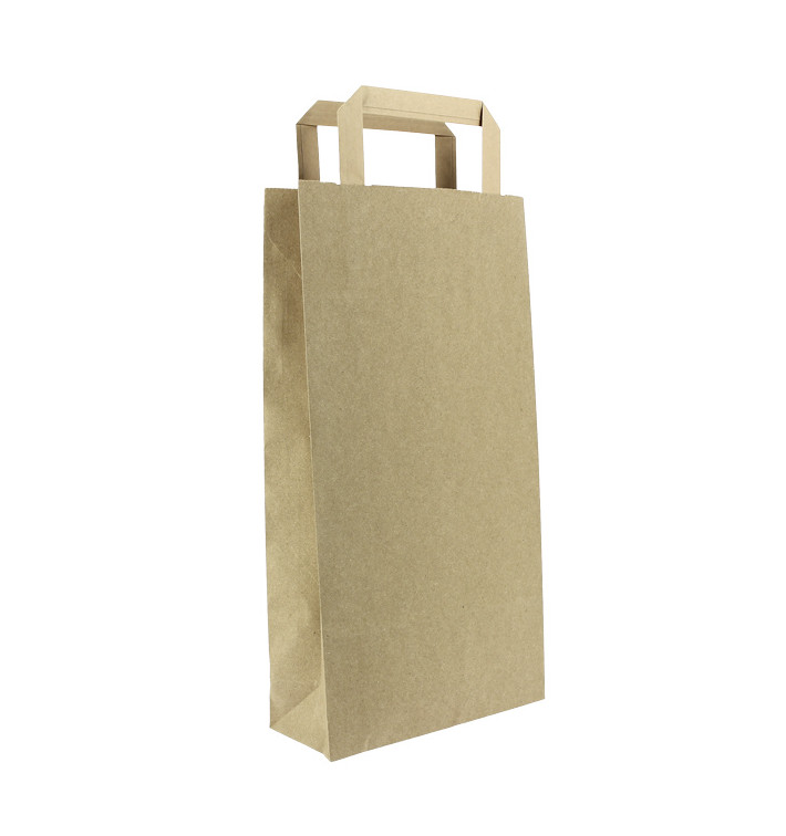 Sacchetti per bottiglie Carta kraft 19+8x37cm (50 Pezzi) Sacchetti per bottiglie Carta kraft 19+8x37cm (50 Pezzi)