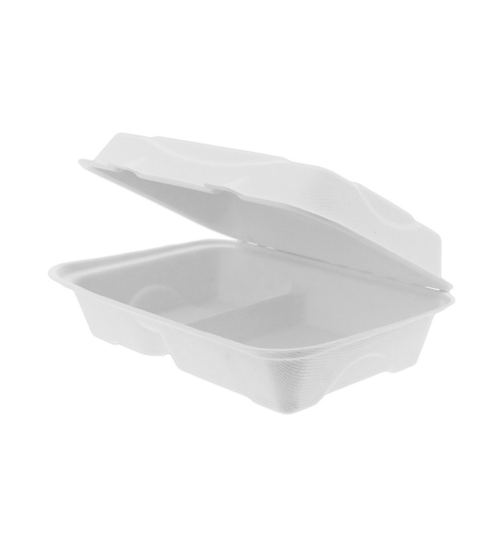 Contenitori Canna da Zucchero Bianco 2S 23x15x7,5cm (250 Pezzi) Contenitori Canna da Zucchero Bianco 2S 23x15x7,5cm (250 Pezzi)