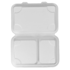 Contenitori Canna da Zucchero Bianco 2S 23x15x7,5cm (250 Pezzi)