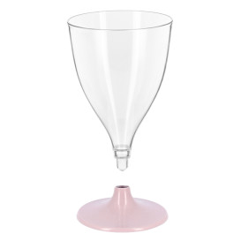 Tazza di PS riutilizzabile acqua/vino Rosa piede 200ml 2P (6 unità)