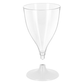 Tazza di PS riutilizzabile acqua/vino bianco piede 200ml 2P (6 unità)