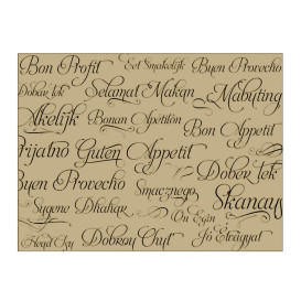 Tovaglietta di Carta 30x40cm Kraft "Buon Appetito" 40g (1.000 Pezzi)