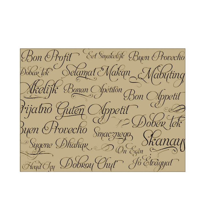 Tovaglietta di Carta 30x40cm Kraft "Buon Appetito" 40g (1.000 Pezzi) Tovaglietta di Carta 30x40cm Kraft "Buon Appetito" 40g (1.000 Pezzi)
