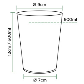Bicchiere di Plastica Rigida PP 600 ml (450 Pezzi)