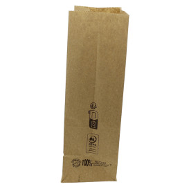 Sacchetto di Carta Kraft Marrone 45g/m² 12+8x24cm (1.000 Pezzi)