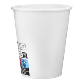 Bicchiere di Carta 9 Oz/280ml Bianco Ø8,0cm (600 Pezzi)