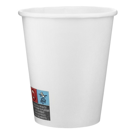 Bicchiere di Carta 8 Oz/280ml Bianco Ø8,0cm (600 Pezzi)