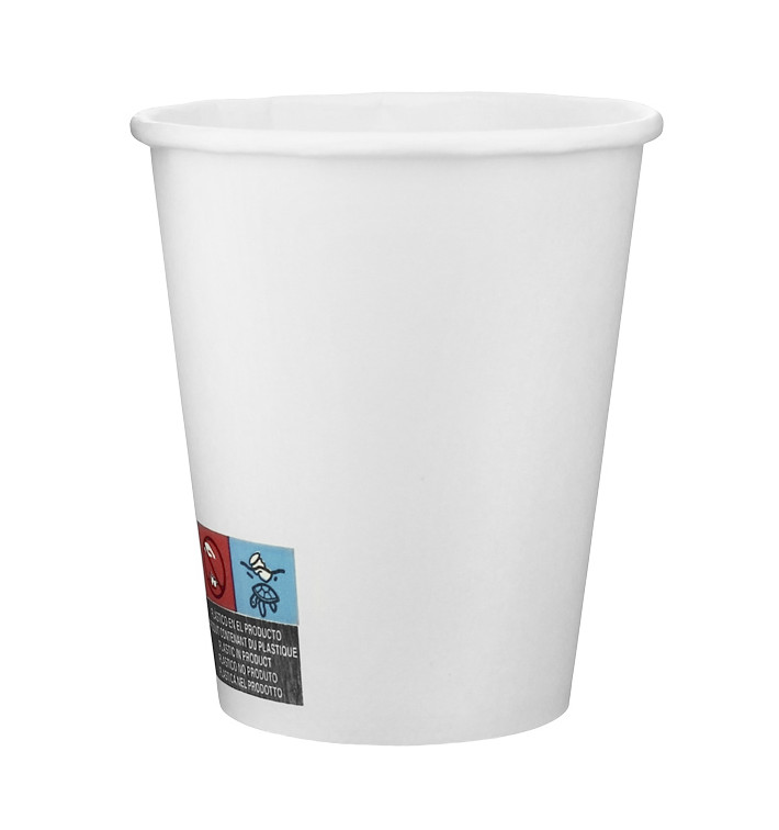Bicchiere di Carta 9 Oz/280ml Bianco Ø8,1cm (50 Pezzi) Bicchiere di Carta 9 Oz/280ml Bianco Ø8,1cm (50 Pezzi)