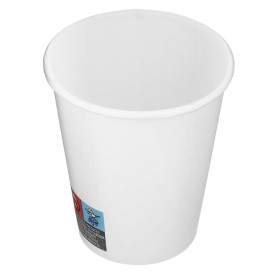 Bicchiere di Carta 9 Oz/280ml Bianco Ø8,1cm (50 Pezzi)