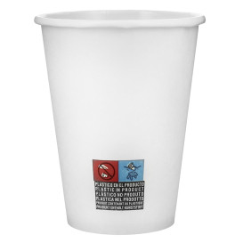 Bicchiere di Carta 12 Oz/360ml Bianco Ø8,9cm (600 Pezzi)