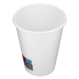 Bicchiere di Carta 12 Oz/360ml Bianco Ø8,9cm (600 Pezzi)