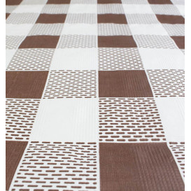 Tovaglia di Carta Taglio 1x1m "Quadro Marrone" 40g (400 Pezzi)