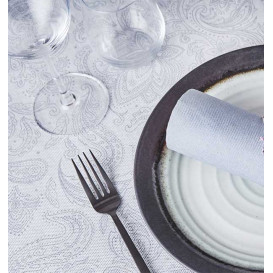 Tovaglia Rotolo Non Tessuto 0,4x48m "Mandala" Grigio 50g/m² P40cm (1 Pezzo)