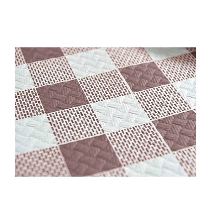 Tovaglia di Carta Taglio 1x1m "Quadro Marrone" 40g (400 Pezzi) Tovaglia di Carta Taglio 1x1m "Quadro Marrone" 40g (400 Pezzi)