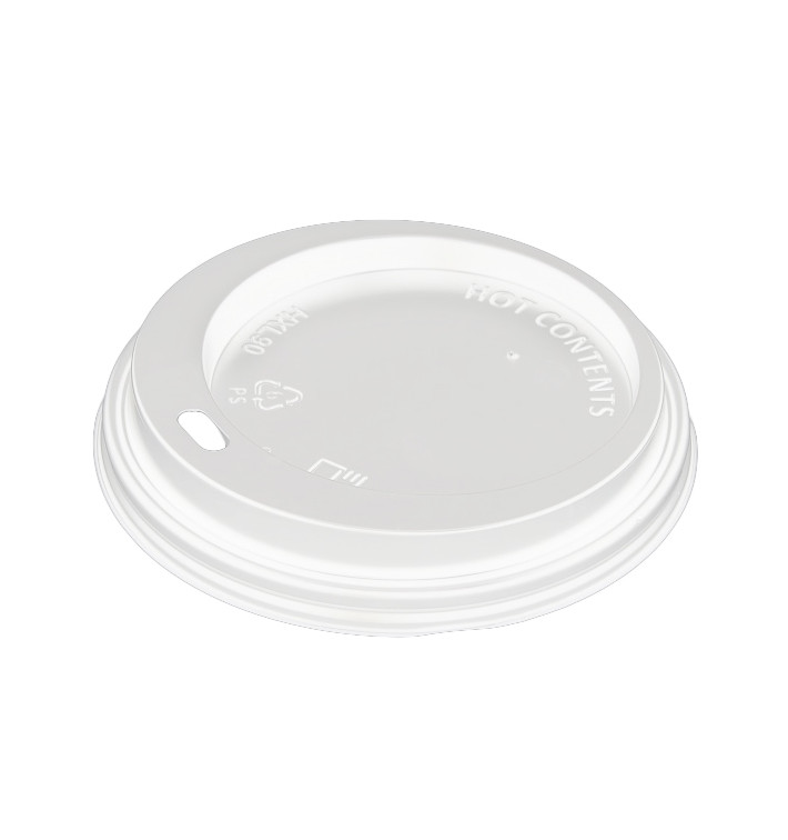 Coperchio con Foro per Bicchiere di Carta 12, 16 y 22 Oz Ø9,0cm (100 Pezzi) Coperchio con Foro per Bicchiere di Carta 12, 16 y 22 Oz Ø9,0cm (100 Pezzi)