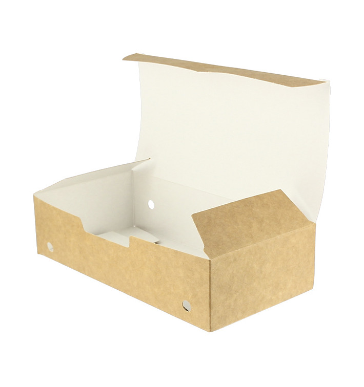 Scatola Cibo Grande Kraft 200x100x50mm (375 Pezzi) Scatola Cibo Grande Kraft 200x100x50mm (375 Pezzi)
