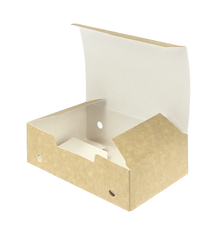 Scatola Cibo Medio Kraft 145x90x45mm (450 Pezzi) Scatola Cibo Medio Kraft 145x90x45mm (450 Pezzi)