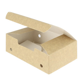 Contenitore di Cibo Kraft 19,7x14x6,5cm 1800ml (25 Pezzi)