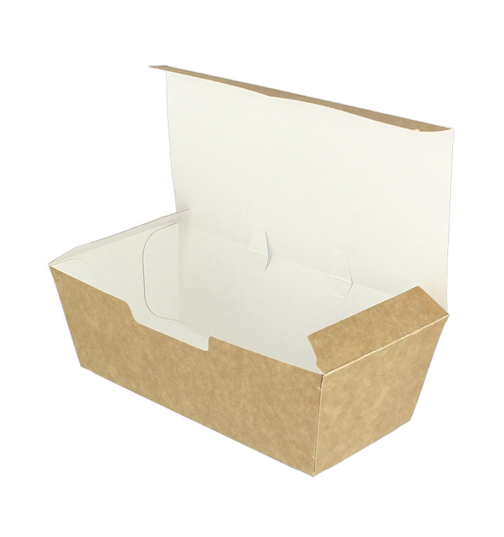 Scatola Cibo Kraft 16,5x7,5x6cm (600 Pezzi) Scatola Cibo Kraft 16,5x7,5x6cm (600 Pezzi)