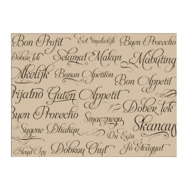 Tovaglia di Carta Taglio 1x1m "Buon Appetito" 40g (400 Pezzi)